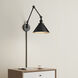 Edward 25.5 inch 60 watt Matte Black Swing Arm Sconce Wall Light